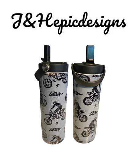 20oz Fast dirtbike skinny tumbler