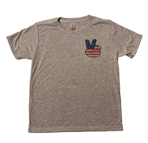 patriotic peace pocket tee