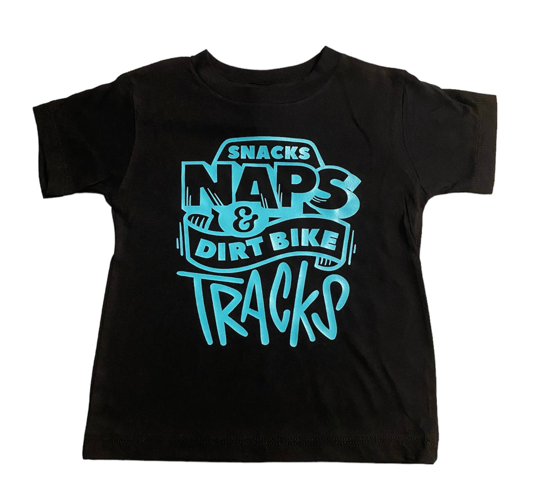 3t Snacks naps & dirt bike tracks short sleeve