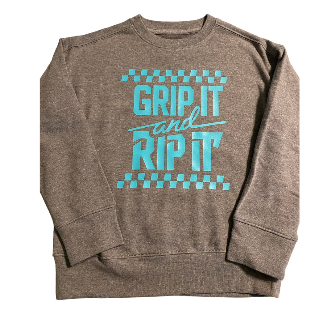 Youth size 8 grip it and rip it sweatshirt