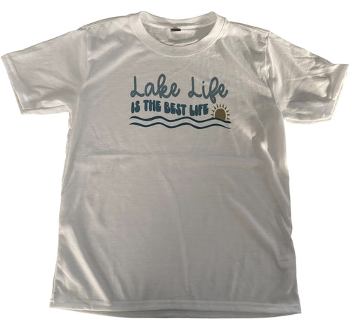 Youth large Lake life is the best life short sleeve