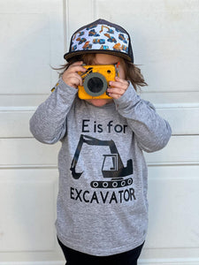 E is for excavator