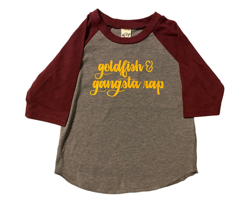 18months goldfish & gangsta rap raglan