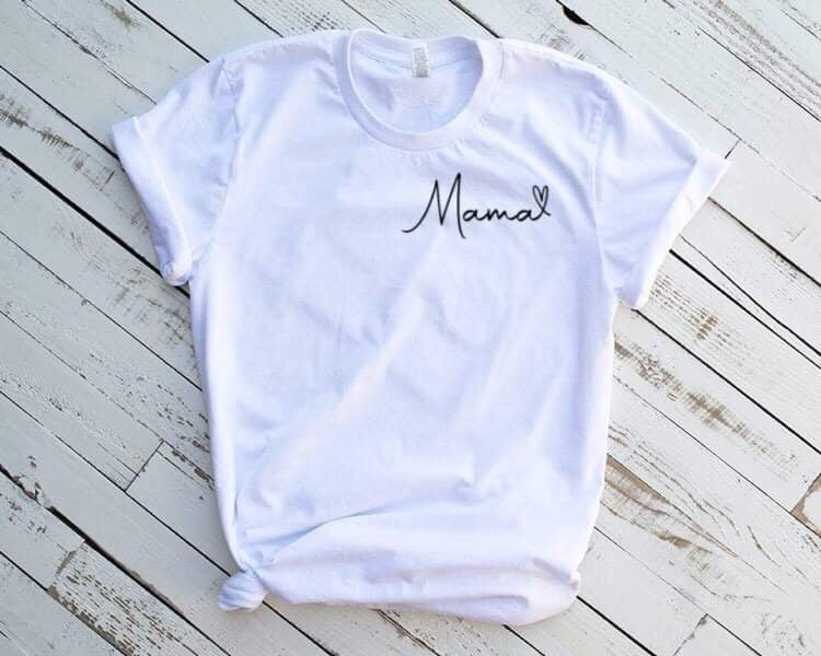 Mama heart adult tee